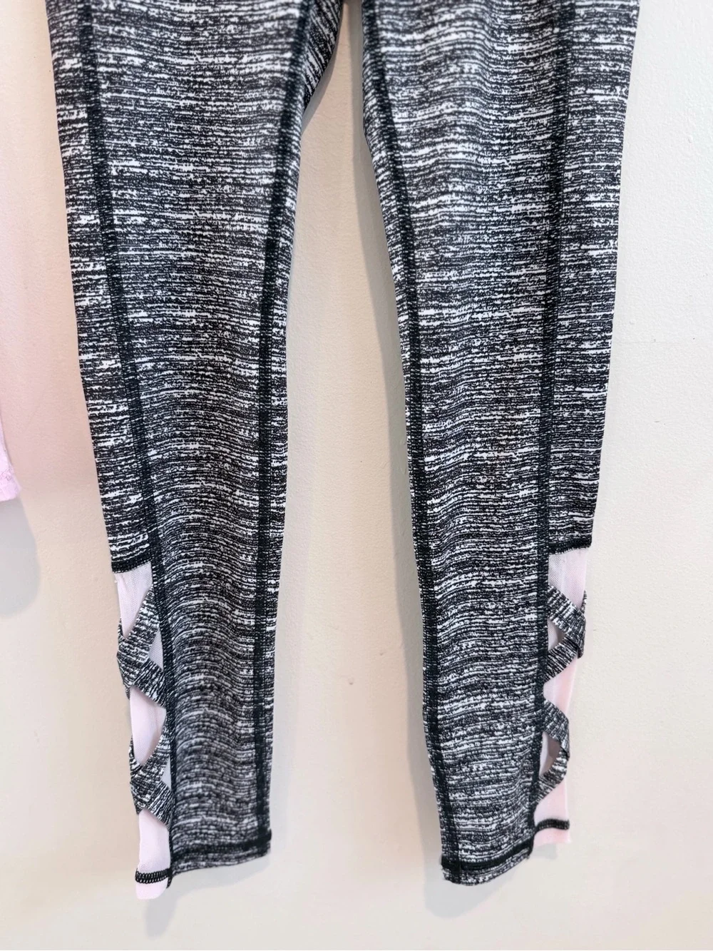 Ideology Pink Tee with Gray Space-Dye Leggings Set